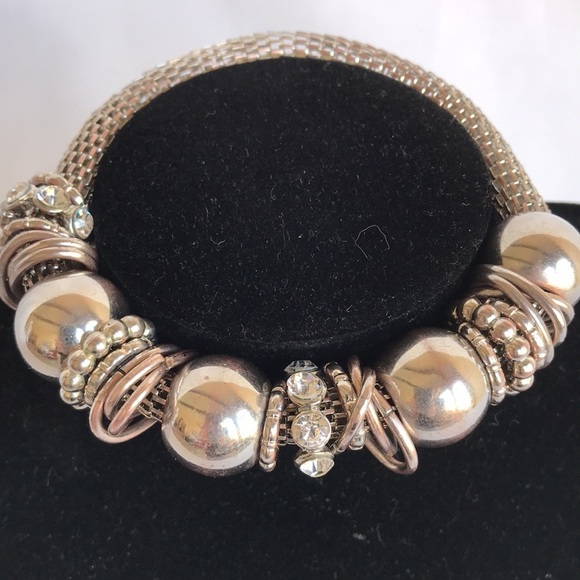 Silver tone stretch bracelet - Picture 3 of 3
